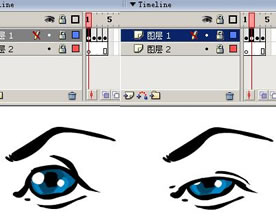利用FLASH技术实现眨眼睛的动画效果